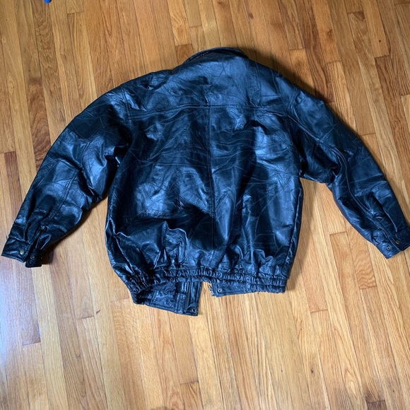 XXL Vintage Leather Jacket US Navy - Picture 8 of 11